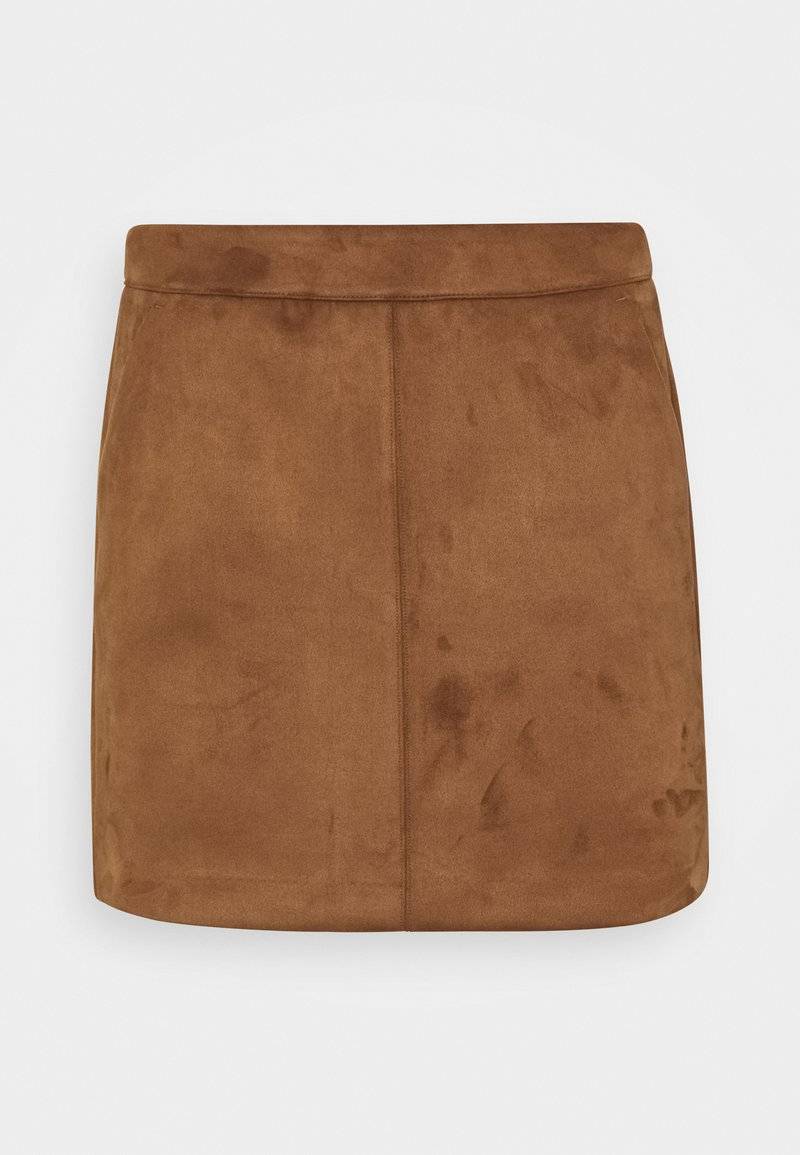 Vero Moda Petite Vero Moda Petite VMDONNADINA SHORT SKIRT - Mini skirt - cognac