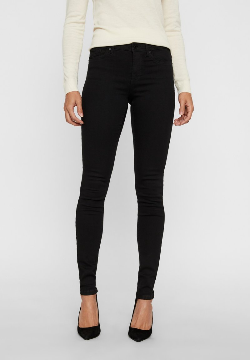 Vero Moda Vero Moda VMTANYA PIPING - Jeans Skinny Fit - black