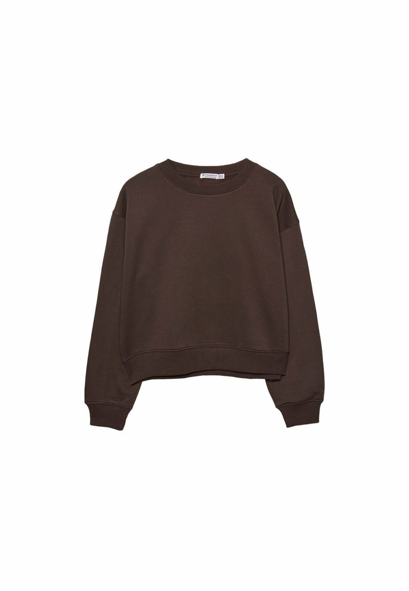 Stradivarius Stradivarius BASIC ROUND NECK - Sweatshirt - brown Bis zu 55% Rabatt