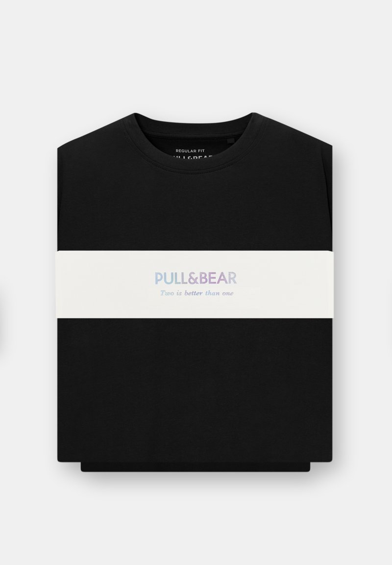 PULL&BEAR PULL&BEAR SET BERMUDA SHORTS AND T-SHIRT - Tracksuit bottoms - black Black Friday Preise