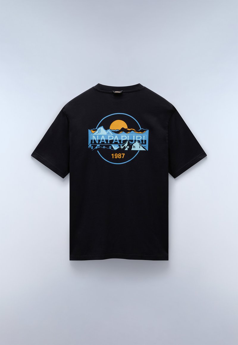 Napapijri Napapijri DURAND - Print T-shirt - black 50% Rabatt für begrenzte Zeit