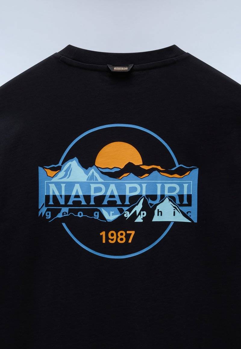 Napapijri Napapijri DURAND - Print T-shirt - black 50% Rabatt für begrenzte Zeit