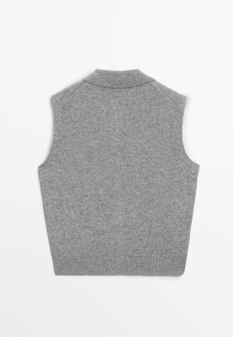 Massimo Dutti Massimo Dutti WITH POCKETS - Waistcoat - grey Rabatte dieses Monats