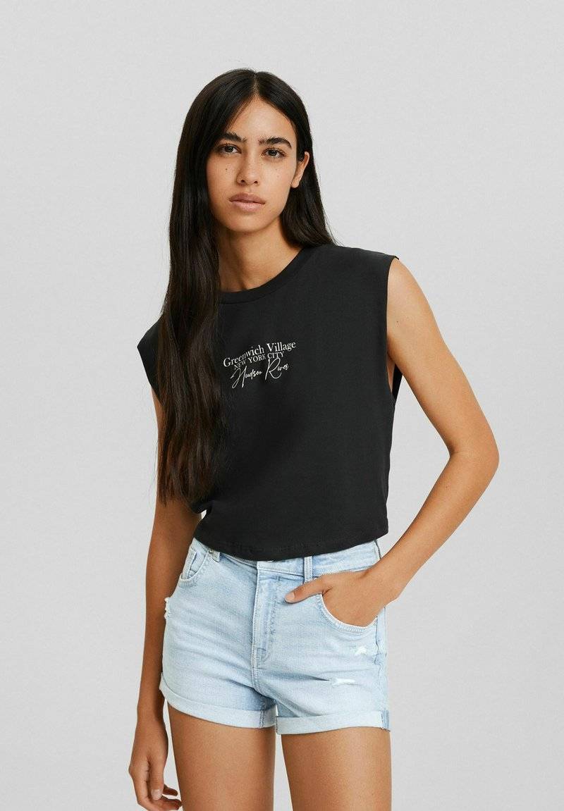 Bershka Bershka Denim shorts - light blue Fabrik Onlineshop
