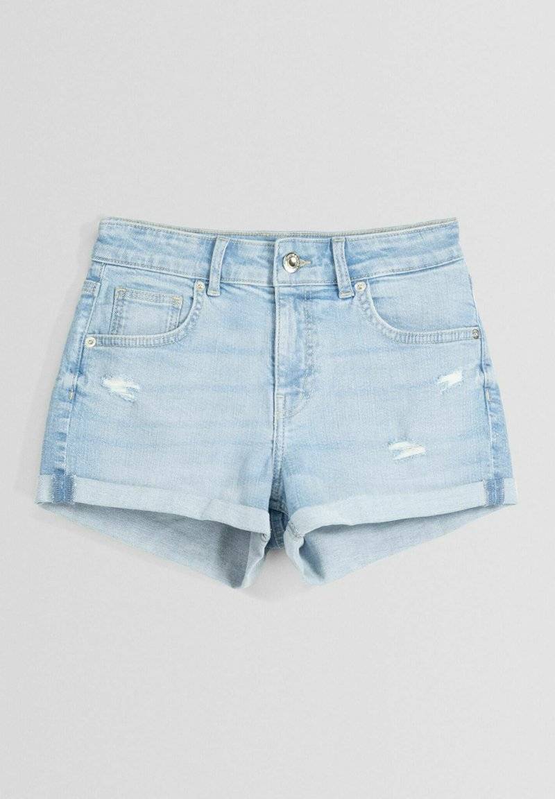 Bershka Bershka Denim shorts - light blue Fabrik Onlineshop