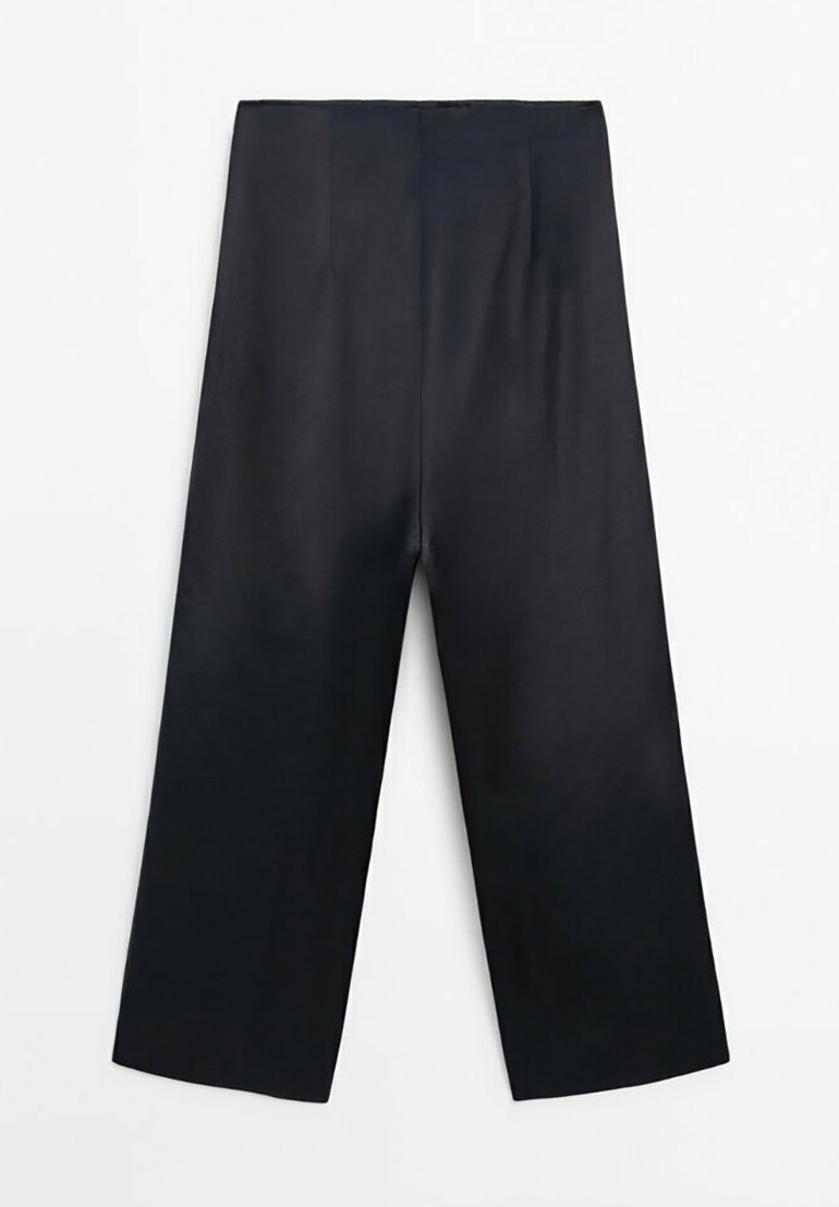 Massimo Dutti Massimo Dutti WIDE-LEG - Trousers - dark blue Osterangebot