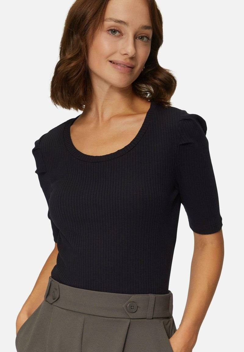 QS QS MIT PUFFÄRMEL - Basic T-shirt - schwarz Top Angebot