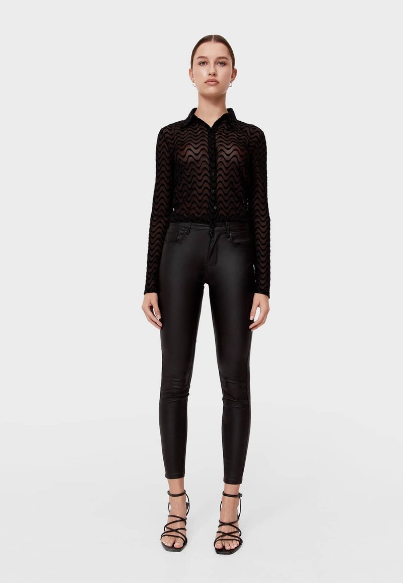 Stradivarius Stradivarius Trousers - black Sonderangebot der Fabrik
