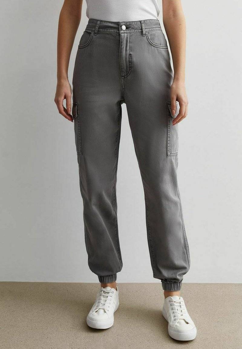 New Look New Look Cuffed Cargo - Chinos - grey