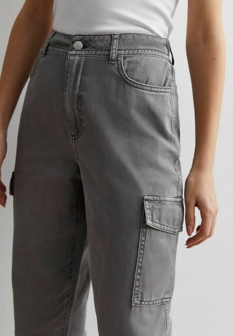 New Look New Look Cuffed Cargo - Chinos - grey Riesige Rabatte