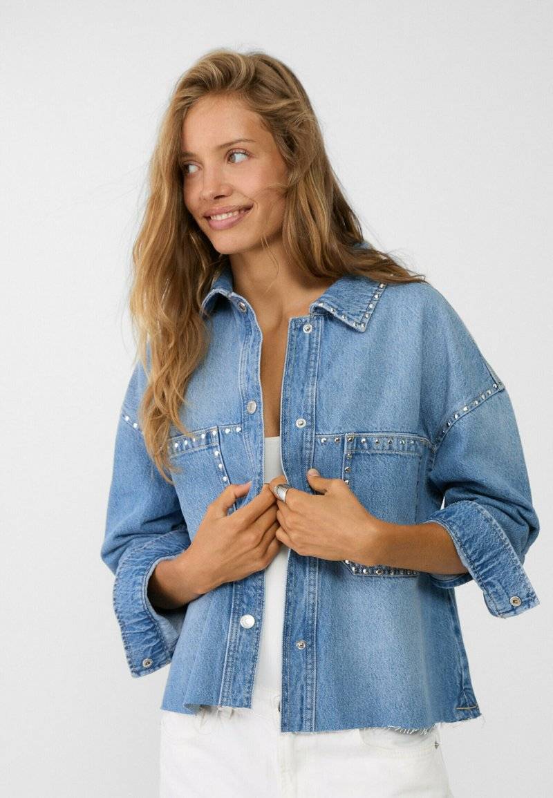 Stradivarius Stradivarius Denim jacket - blue denim