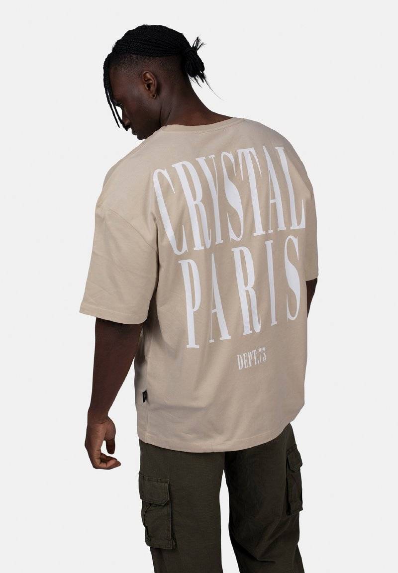 CRYSTAL PARIS CRYSTAL PARIS FACE - Print T-shirt - brown rice