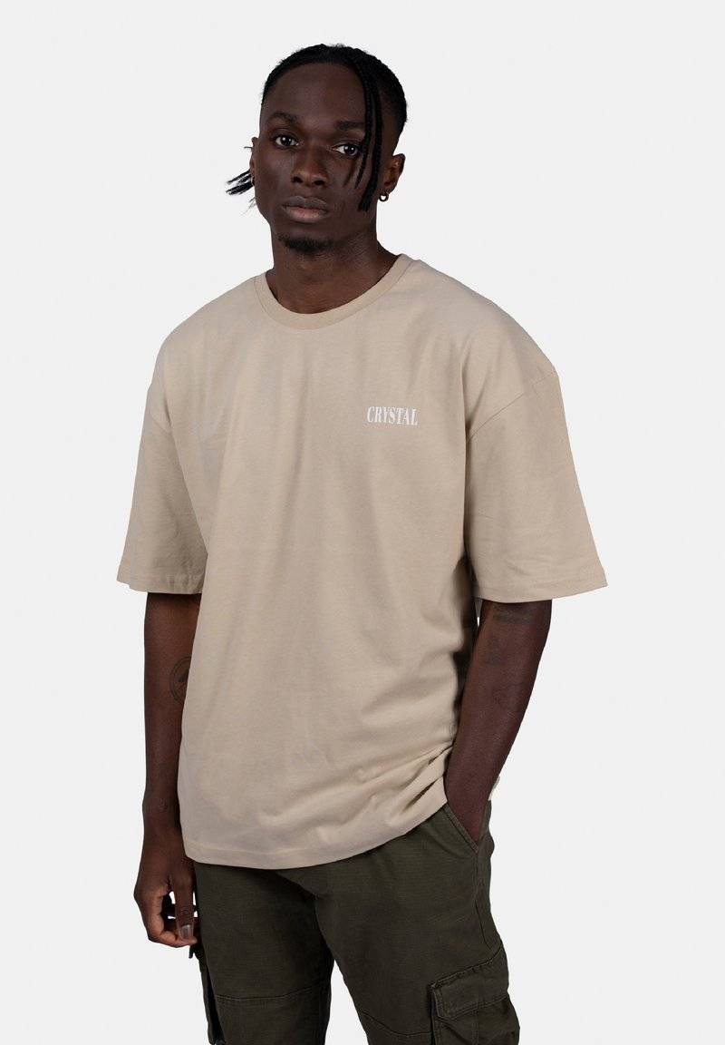 CRYSTAL PARIS CRYSTAL PARIS FACE - Print T-shirt - brown rice Outlet
