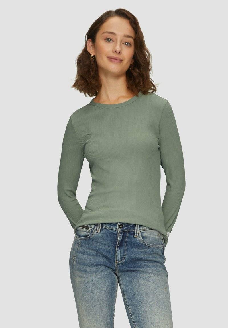 QS QS MIT STRUKTUR - Long sleeved top - salbeigrün Bis zu 55% Rabatt