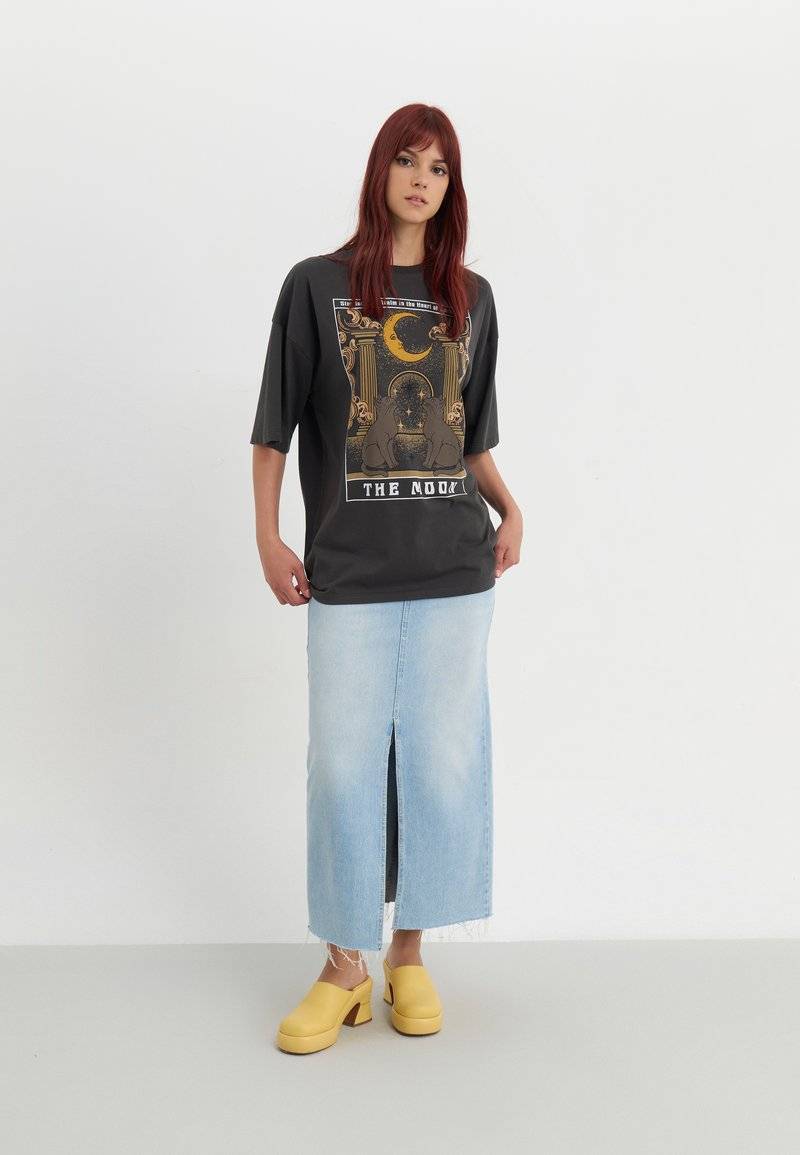 Even&Odd Even&Odd Print T-shirt - anthracite Discount Store für neue Produkte