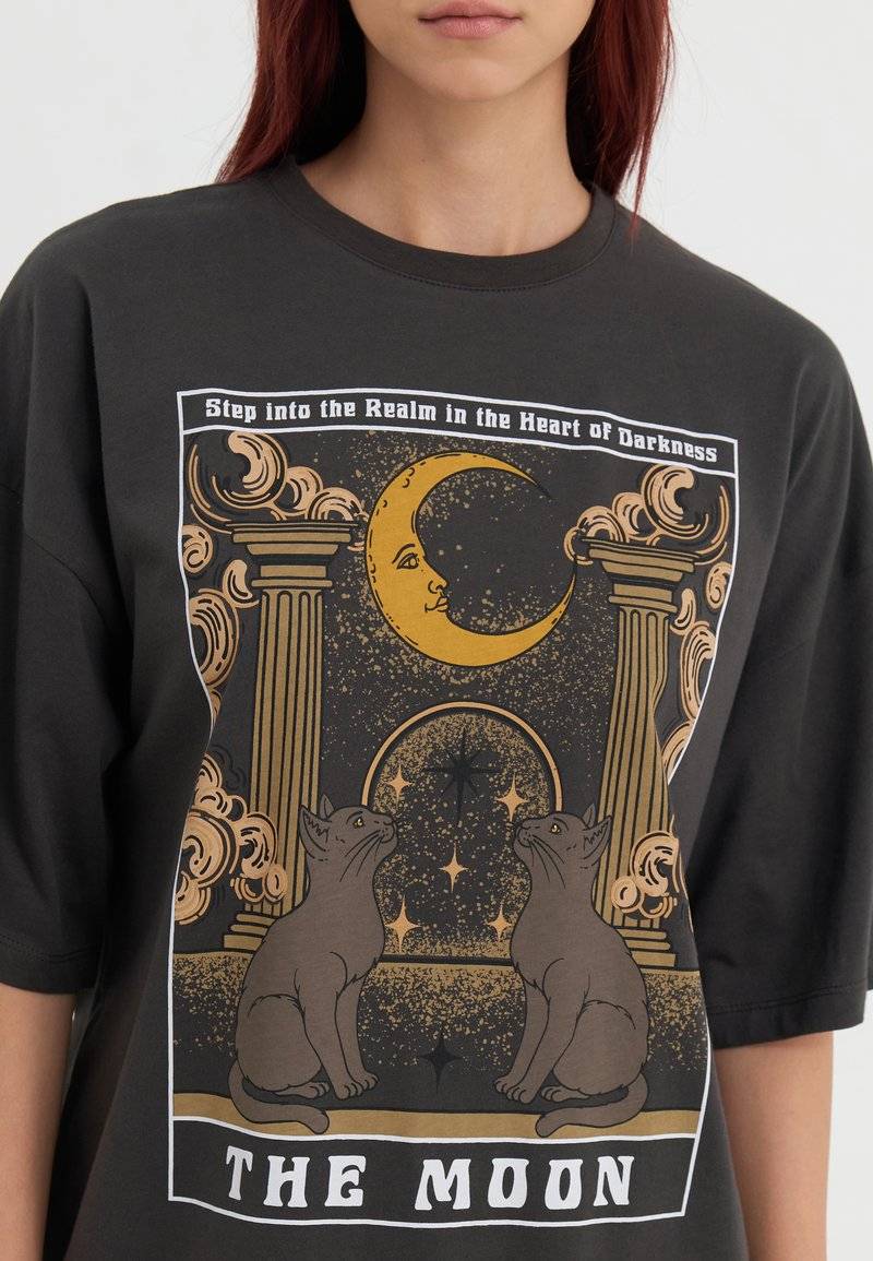 Even&Odd Even&Odd Print T-shirt - anthracite Discount Store für neue Produkte