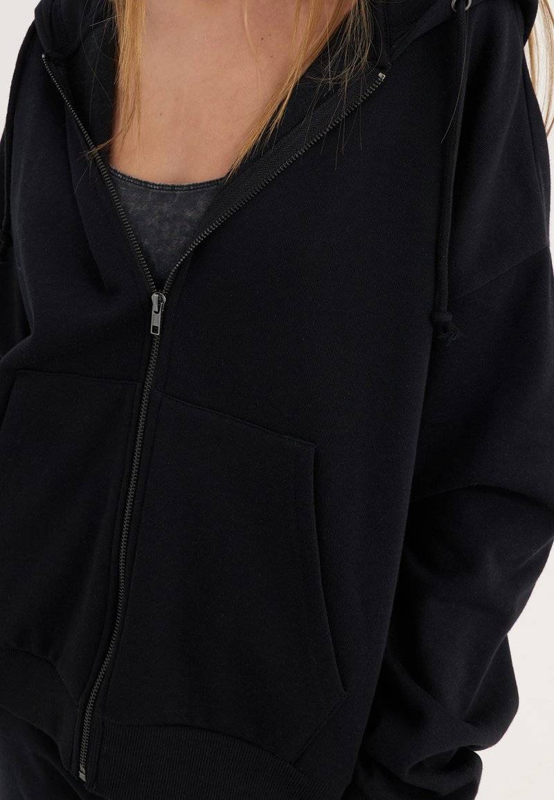 Even&Odd Even&Odd Zip-up sweatshirt - black Riesige Rabatte