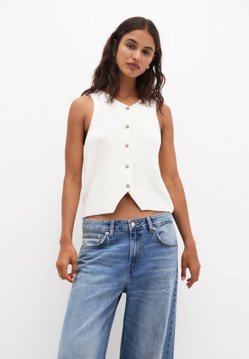 PULL&BEAR PULL&BEAR BUTTONED - Waistcoat - beige
