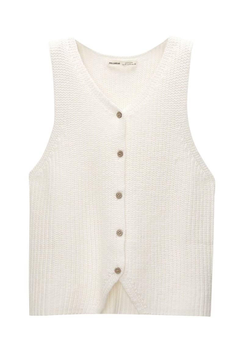 PULL&BEAR PULL&BEAR BUTTONED - Waistcoat - beige 50% Rabatt mit kostenlosem Versand