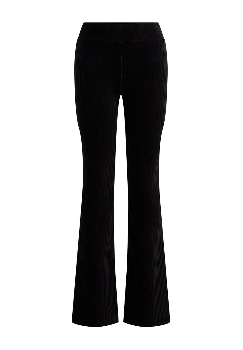 WE Fashion WE Fashion FLARED - Trousers - black Begrenzt auf 3 Tage