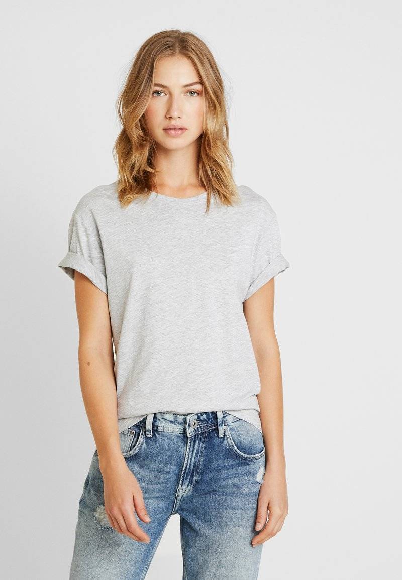 Pier One Pier One Basic T-shirt - light grey melange Auslauf