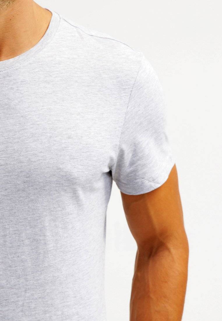 Pier One Pier One Basic T-shirt - light grey melange Auslauf