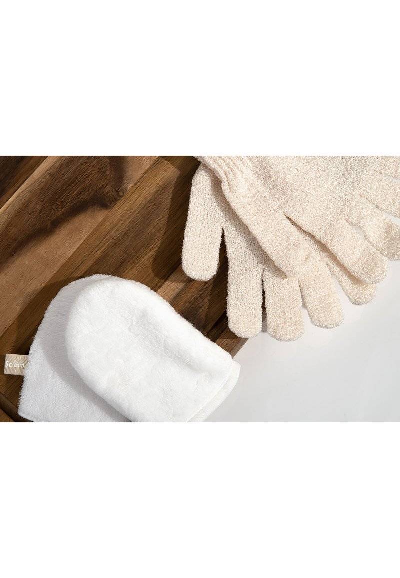 So Eco So Eco SO ECO EXFOLIATING GLOVES AND FACIAL BUFFING PADS - Skincare set - white Black Friday
