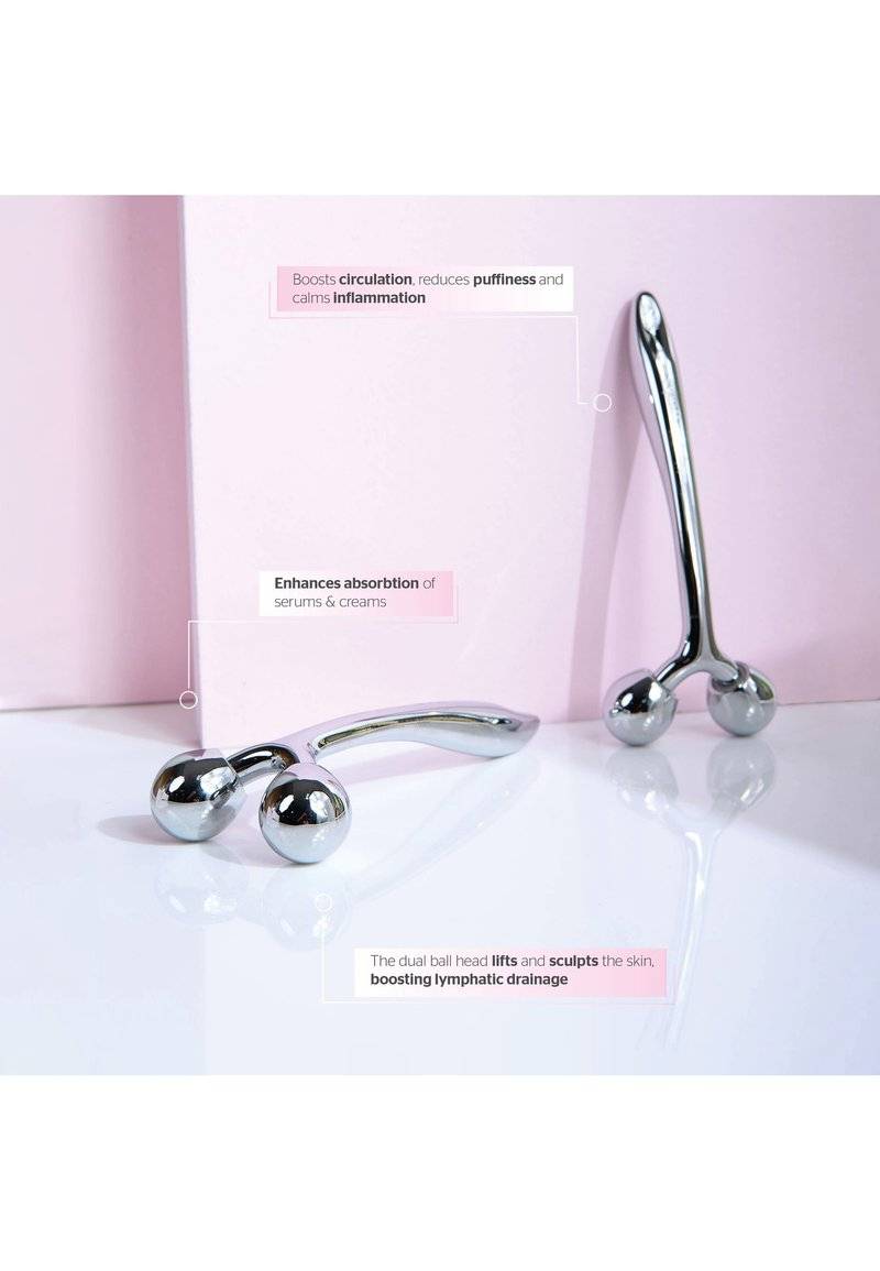 Brushworks Brushworks BRUSHWORKS FACE SCULPTING ZINC ROLLER - Skincare tool - silver Tägliche Deals