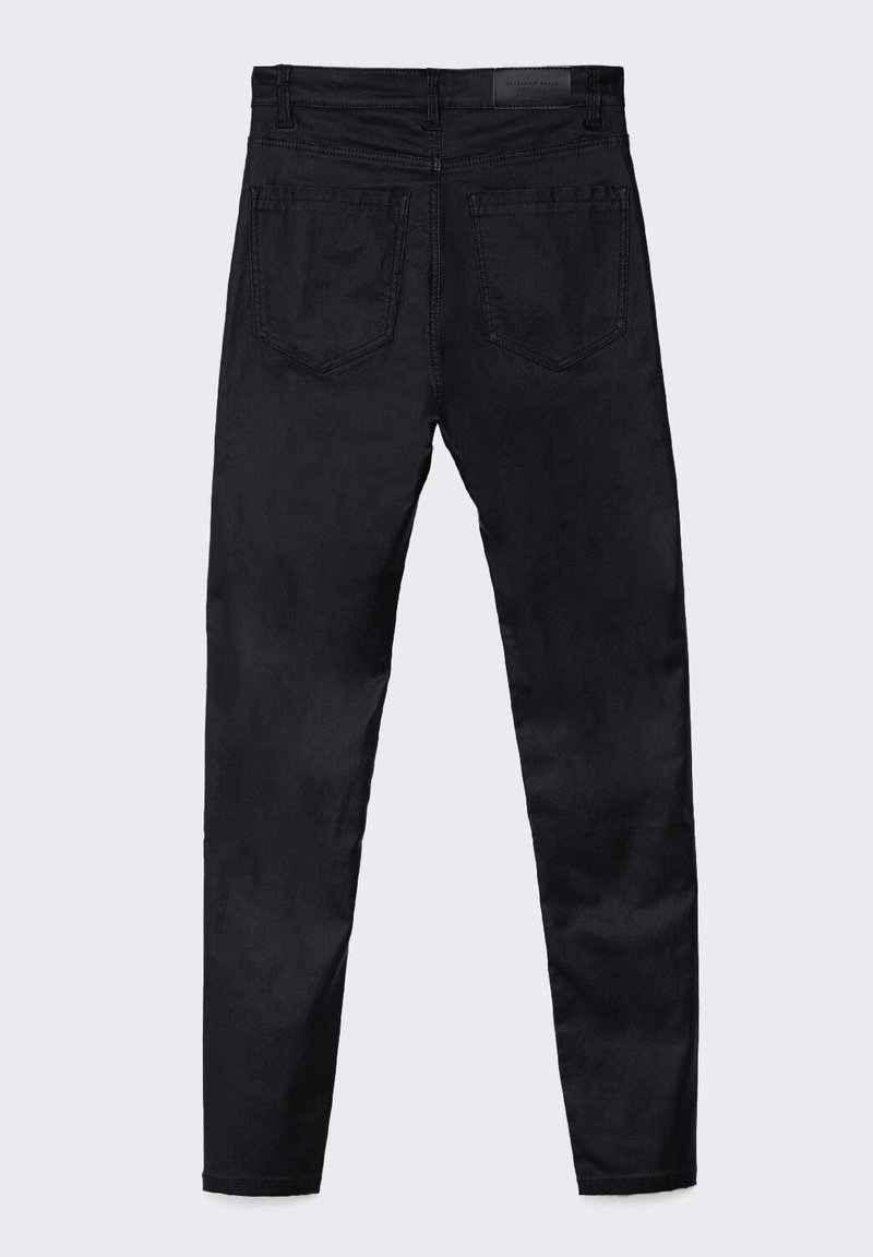 Stradivarius Stradivarius MIT SUPERHOHEM BUND - Trousers - black Bis zu 50% Rabatt