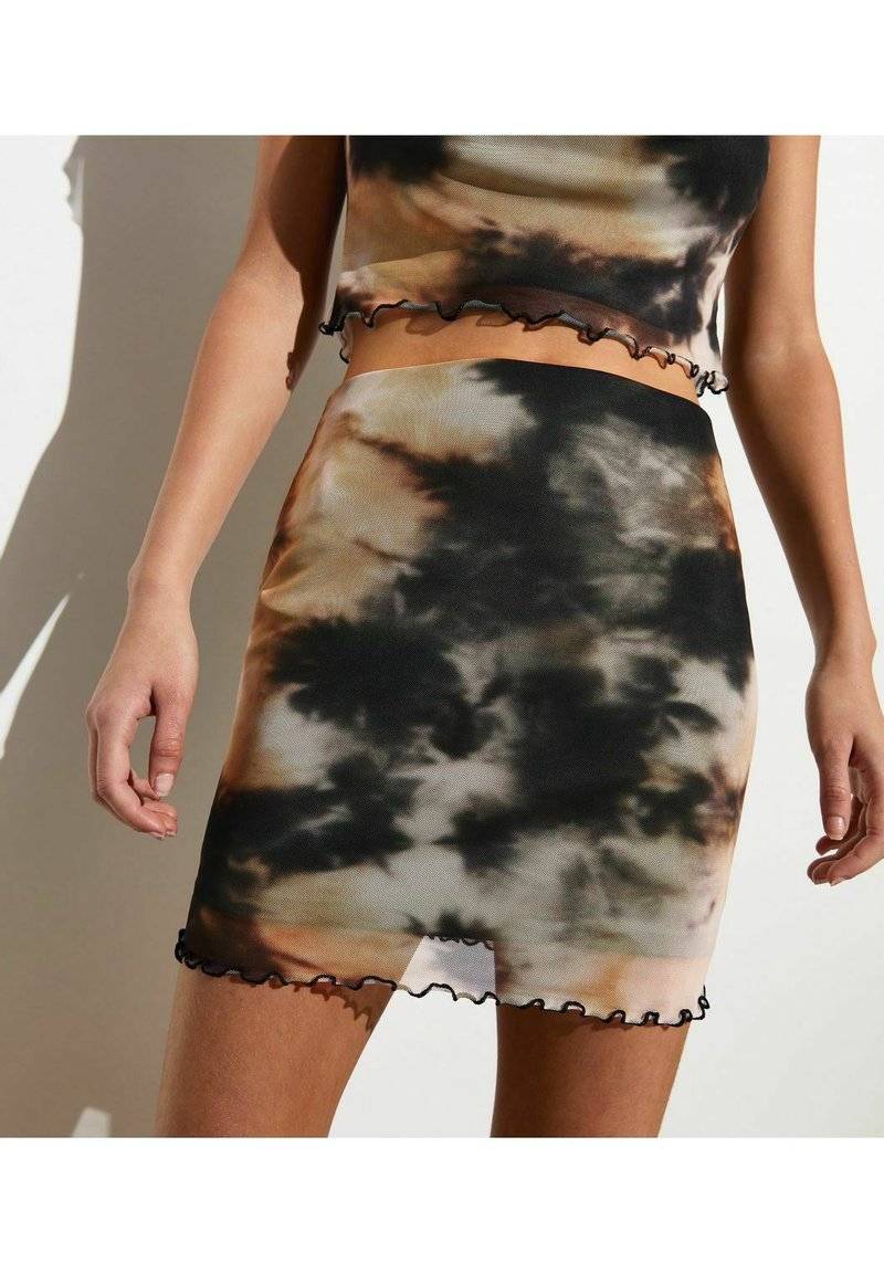 New Look New Look TIE DYE - Mini skirt - grey