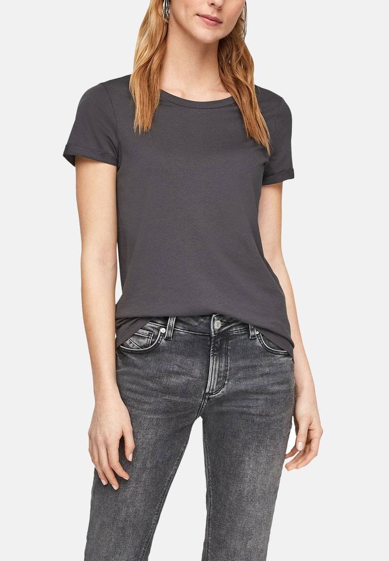 QS QS MIT CREW NECK - Basic T-shirt - grey Vierteljährliche Förderung