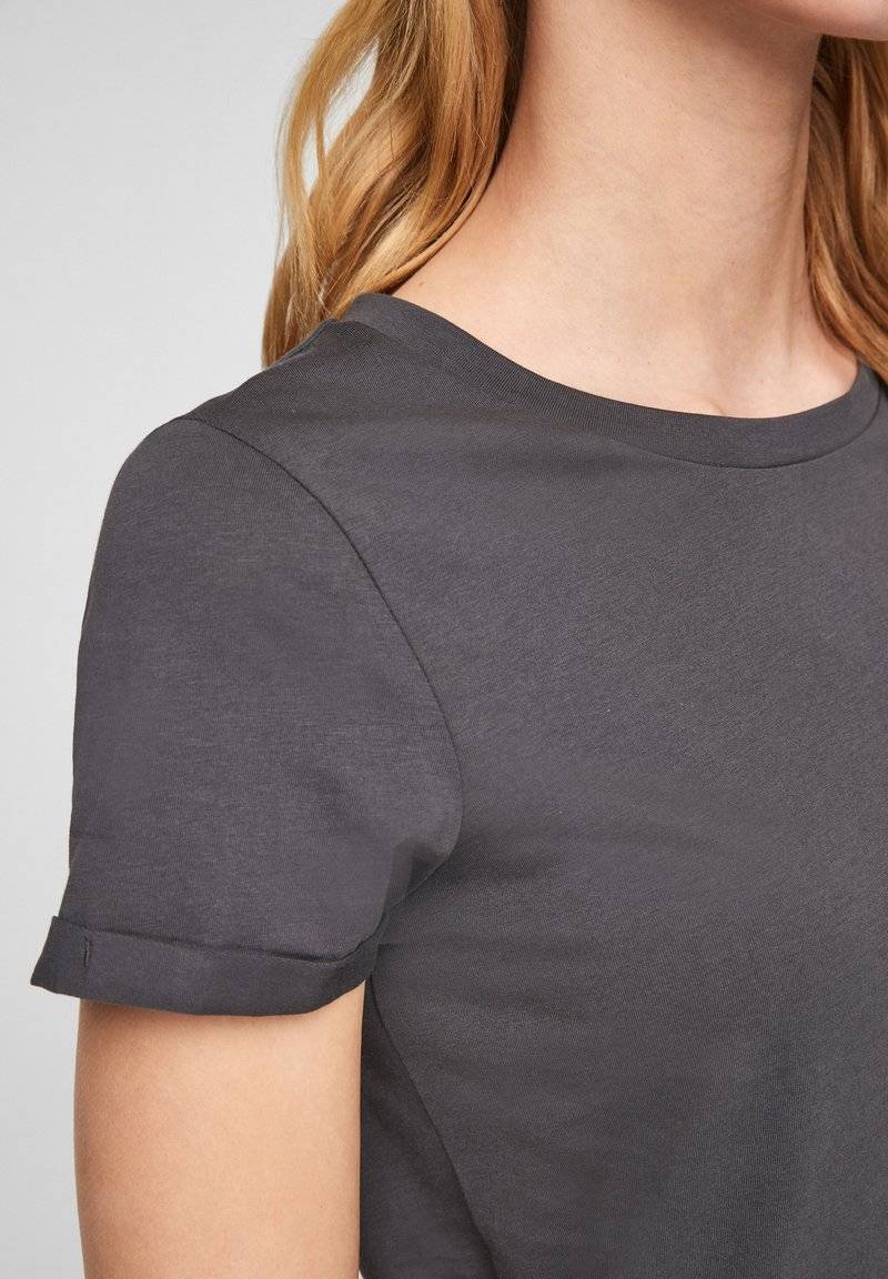 QS QS MIT CREW NECK - Basic T-shirt - grey Vierteljährliche Förderung