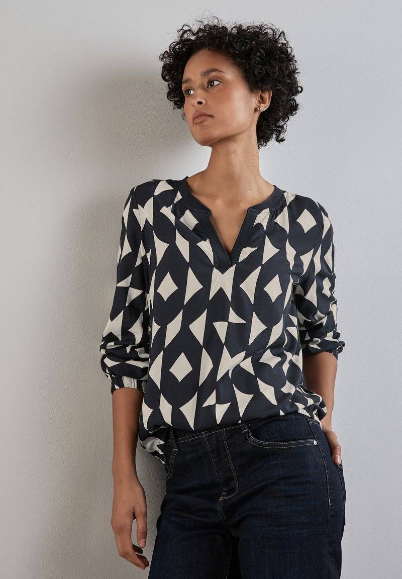 Street One Street One BEDRUCKTE - Blouse - blau