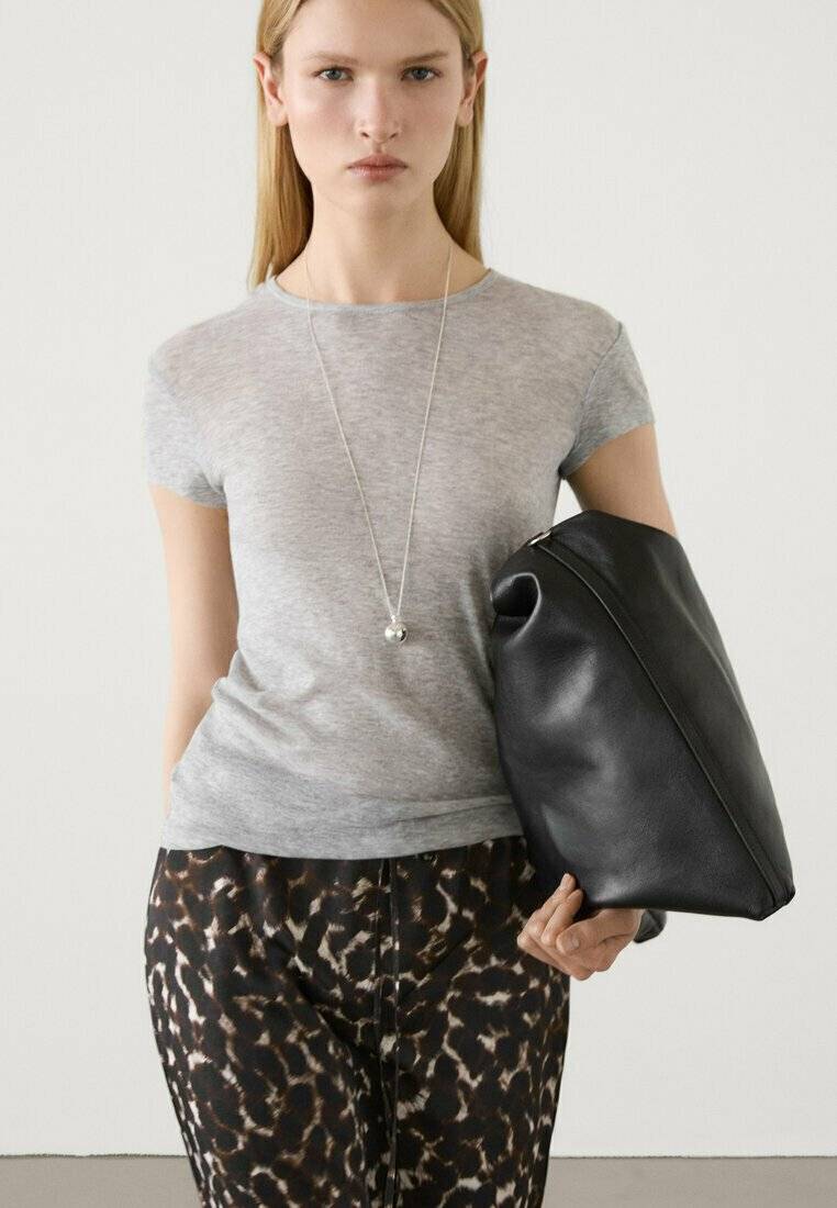 Massimo Dutti Massimo Dutti ANIMAL PRINT - Pencil skirt - mottled dark brown Riesige Rabatte