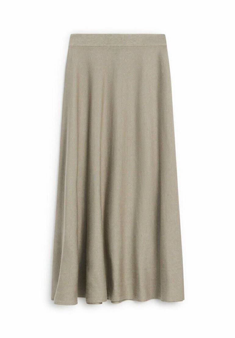 Massimo Dutti Massimo Dutti FLARED - Maxi skirt - beige Kostenloser Versand international