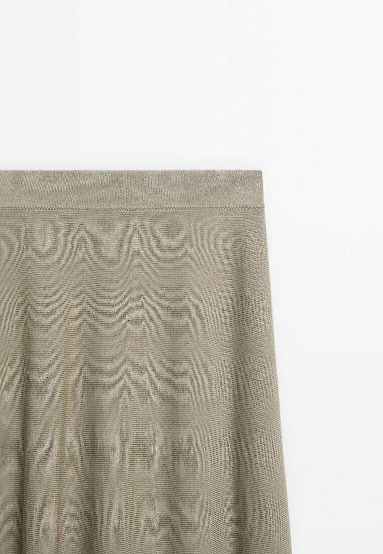 Massimo Dutti Massimo Dutti FLARED - Maxi skirt - beige Kostenloser Versand international