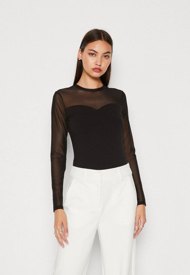 ONLY ONLY ONLLIVE LOVE SWEETHEART - Long sleeved top - black Outlet