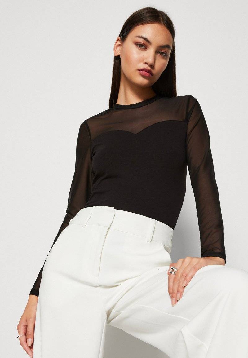 ONLY ONLY ONLLIVE LOVE SWEETHEART - Long sleeved top - black Outlet