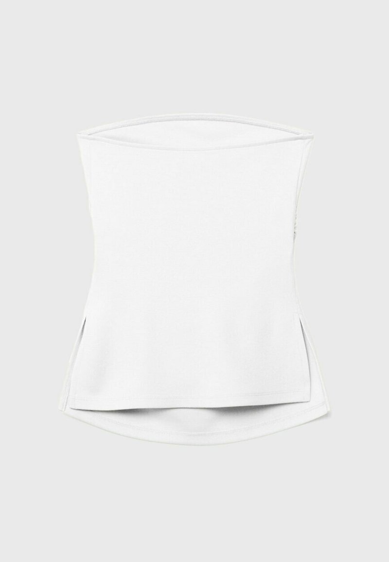 Stradivarius Stradivarius BANDEAU WITH SIDE VENTS - Top - white Verkauf