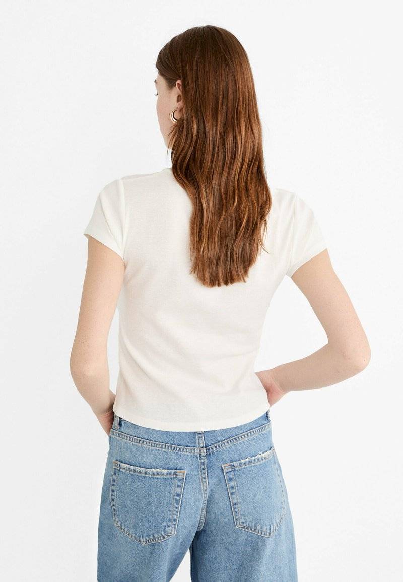Stradivarius Stradivarius WITH LEOPARD BOW 06613283 - Print T-shirt - beige JETZT KAUFEN