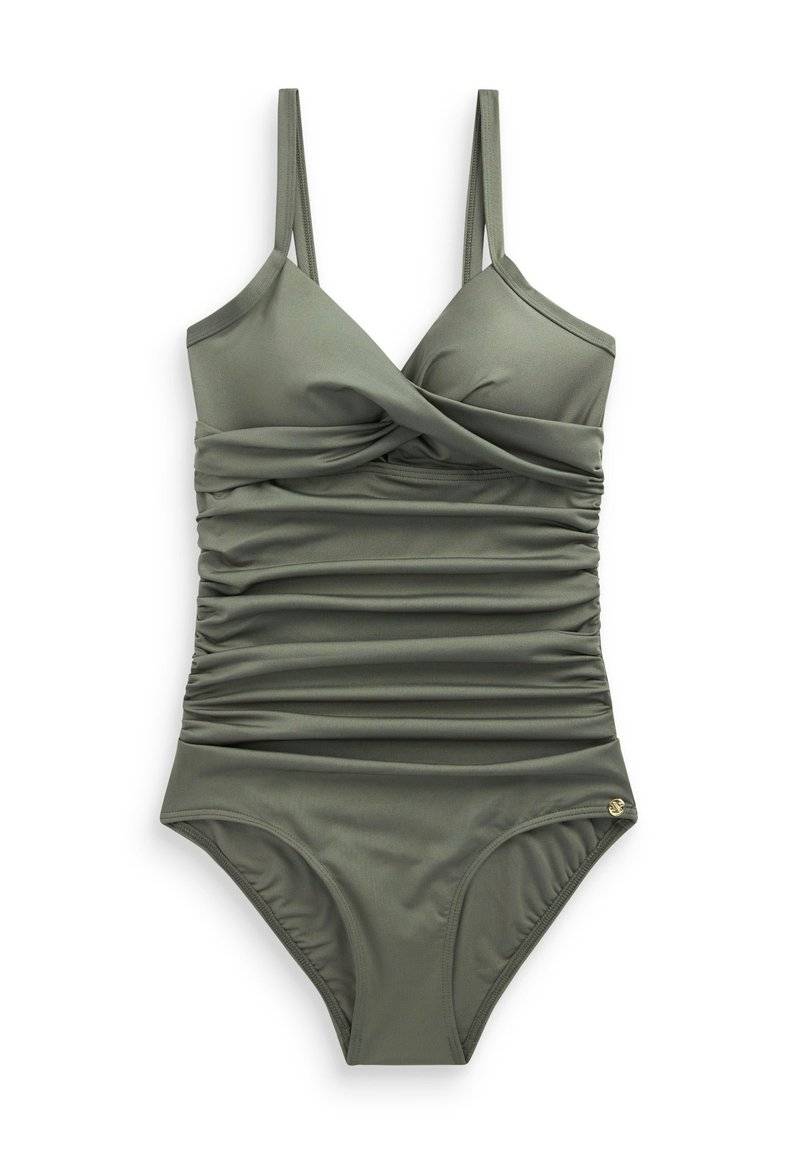 Next Next TUMMY CONTROL - Swimsuit - khaki green Kostenloser Versand international