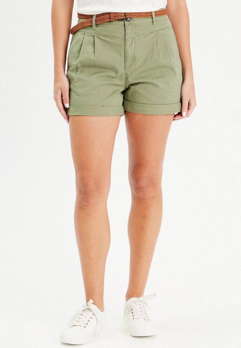 Cache Cache Cache Cache MIT GÜRTEL - Shorts - vert kaki Im Verkauf