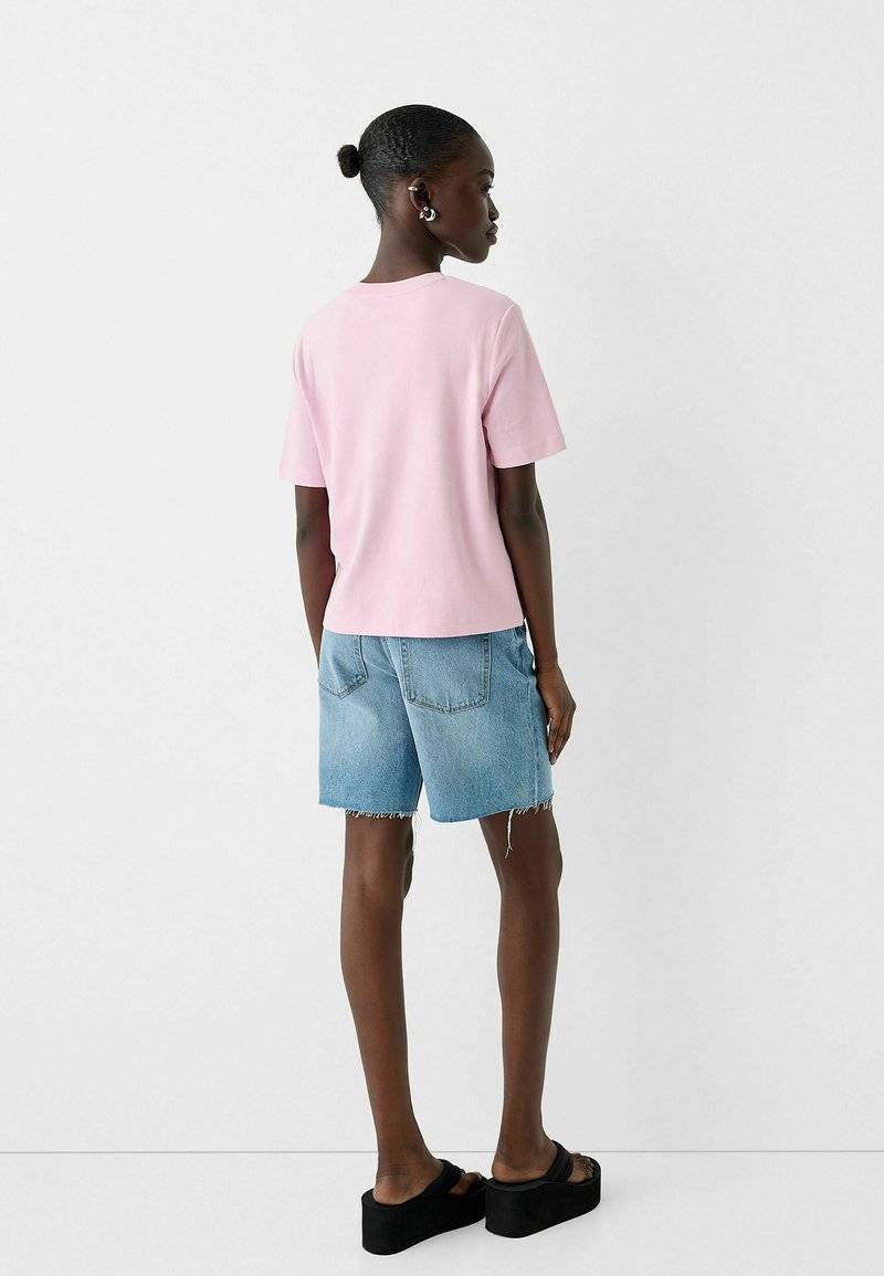 Bershka Bershka SHORT SLEEVE - Basic T-shirt - light pink Exklusive Angebote