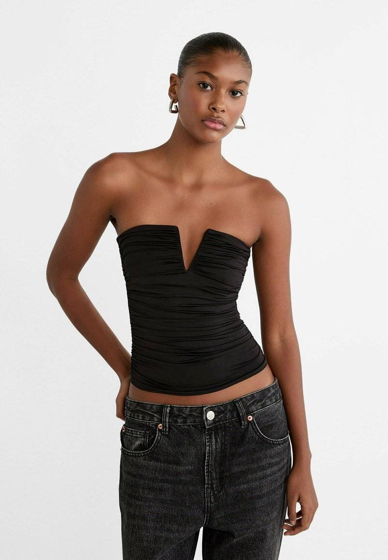 Stradivarius Stradivarius Top - black Tägliche Deals