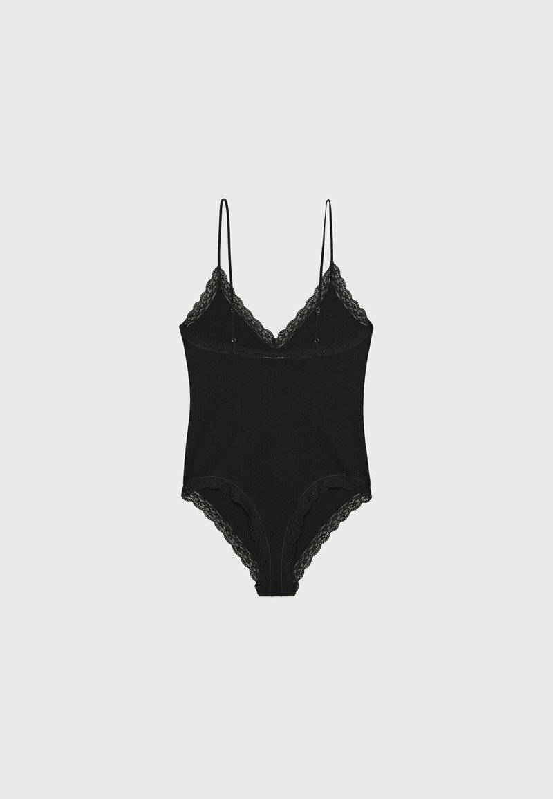 Stradivarius Stradivarius SEAMLESS - Top - black Sonderangebot