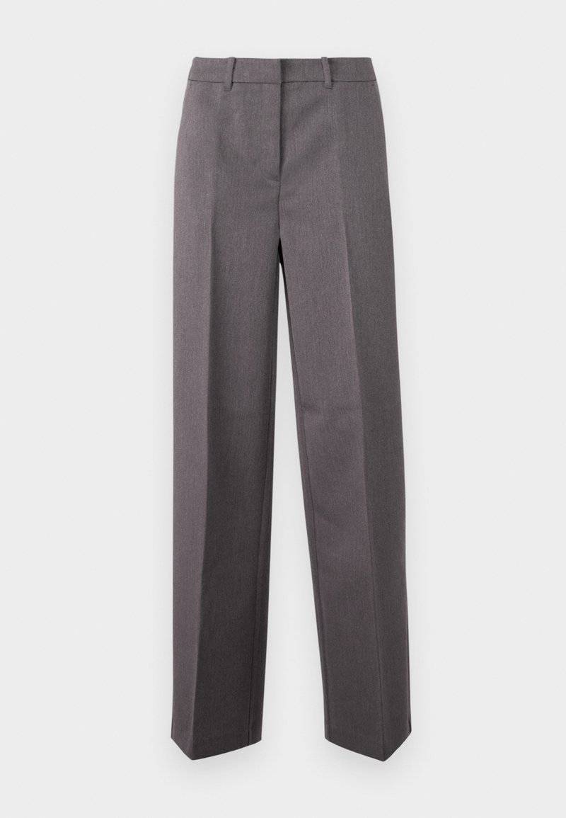 Vero Moda Tall Vero Moda Tall VMBEATE WIDE PANT - Trousers - medium grey melange Saisonschlussverkauf