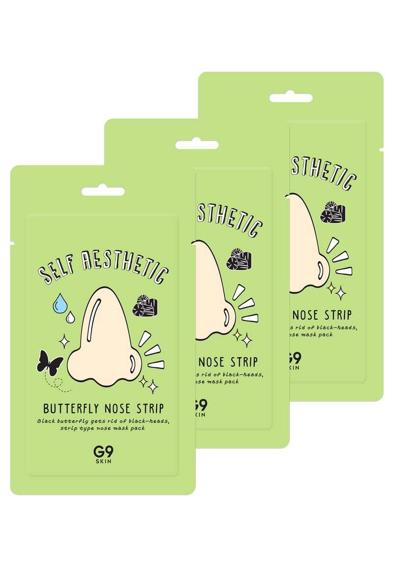 G9 G9 SELF AESTHETIC BUTTER FLY NOSE STRIP 3 MASKS PACK - Skincare set