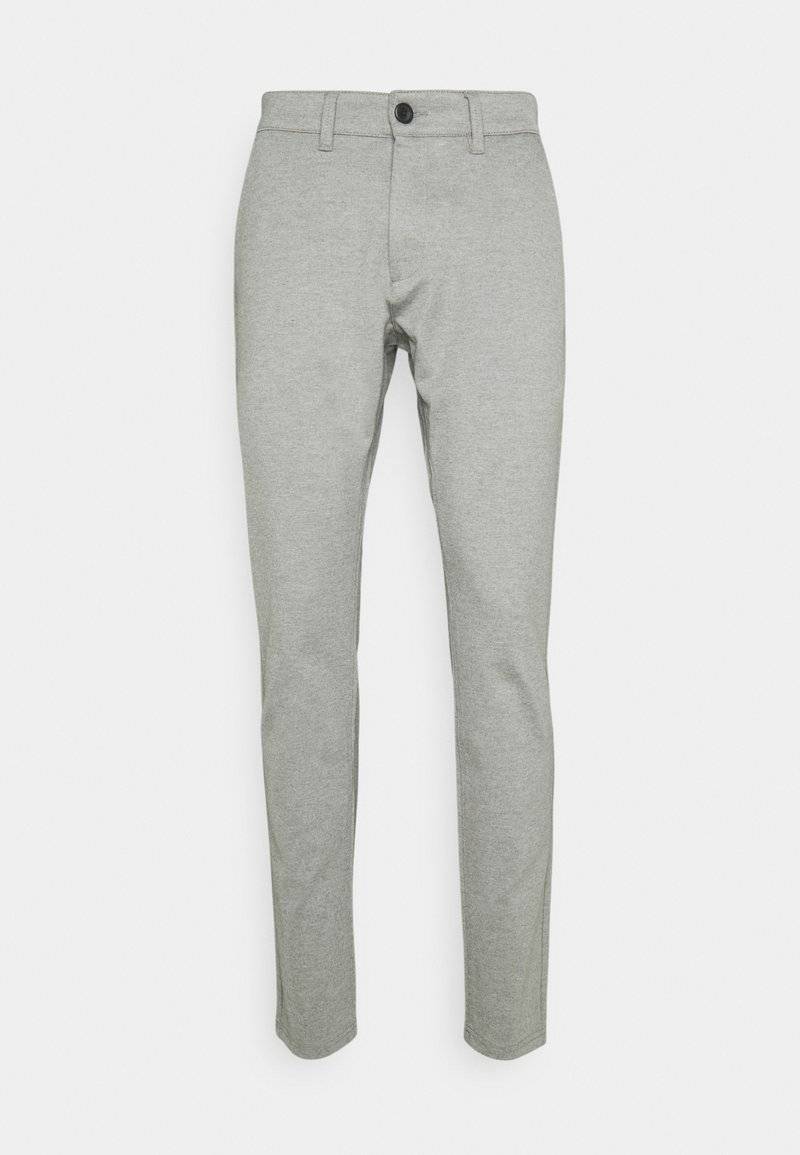 Denim Project Denim Project PONTE ROMA PLAIN - Trousers - medium grey melange Bis zu 50% Rabatt