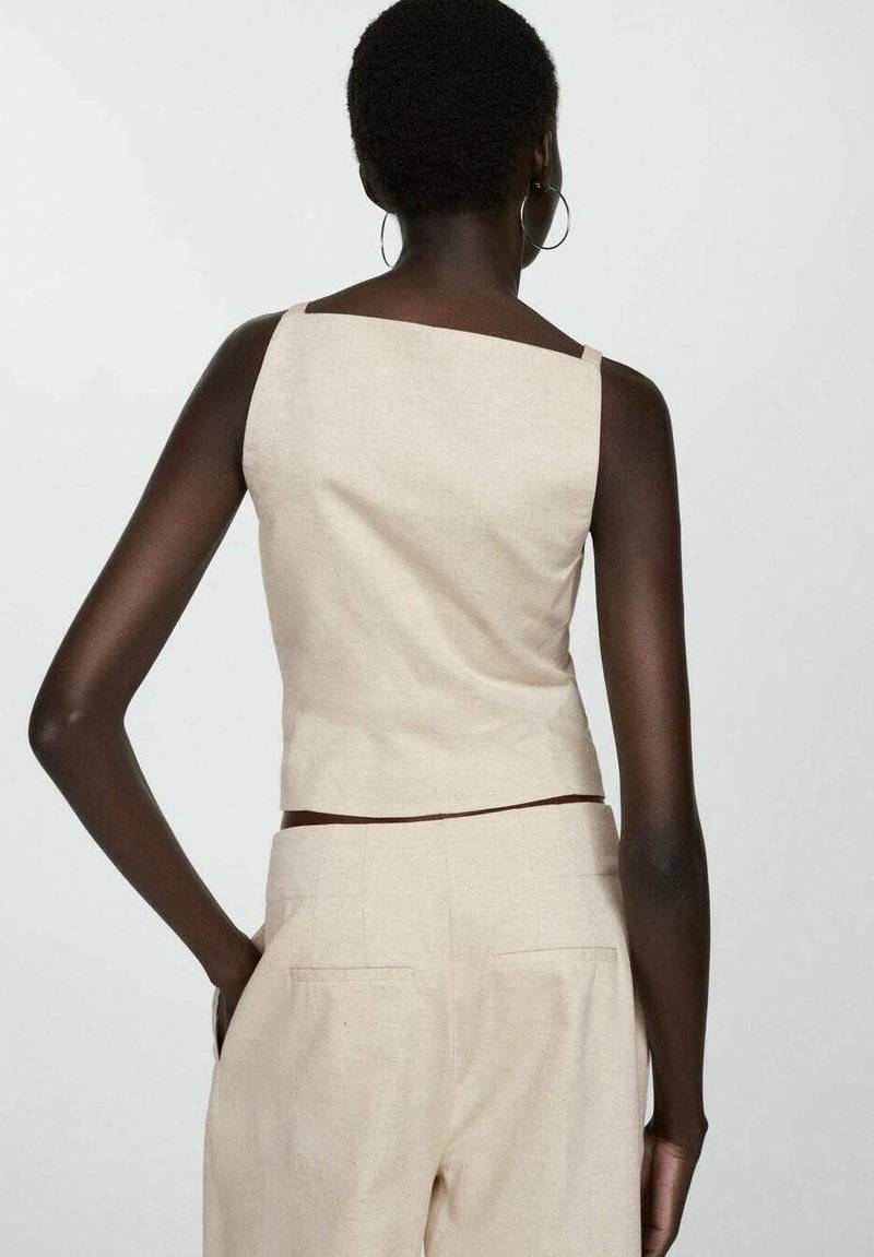 Mango Mango MARSELLA - Waistcoat - ecru Bis zu 60% Rabatt