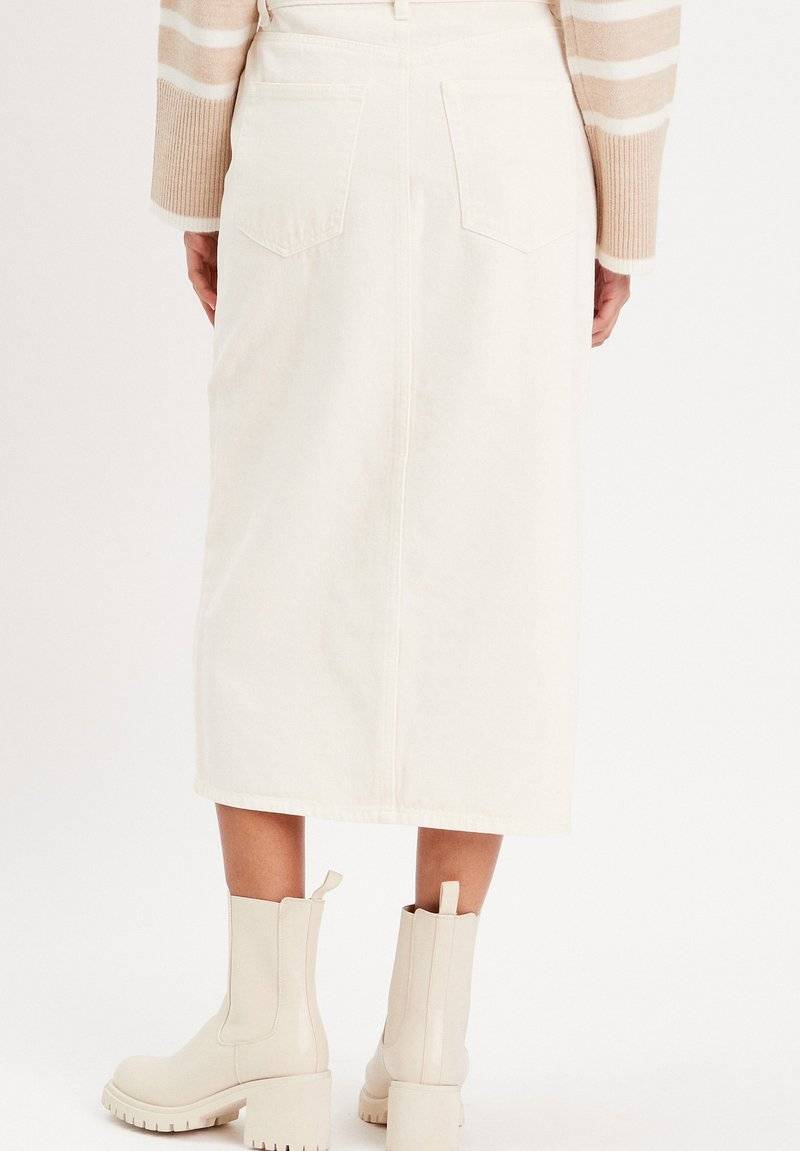 Cache Cache Cache Cache IN STANDARDGRÖSSE - Denim skirt - ecru Super Rabatt